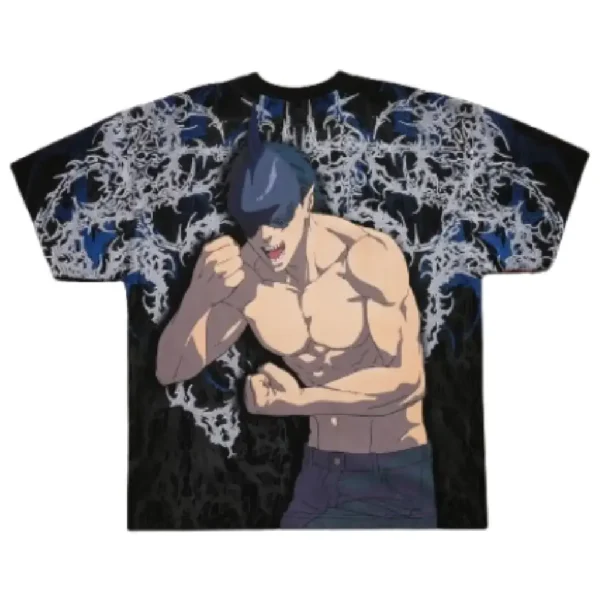 Beams Rampage American Classic Oversized Tee in Black Detail View