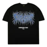 Beams Rampage American Classic Oversized Tee in Black Front View