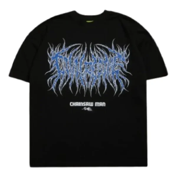 Beams Rampage American Classic Oversized Tee in Black Front View