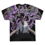 Chainsaw Rampage American Classic Oversized Tee in Black Front View
