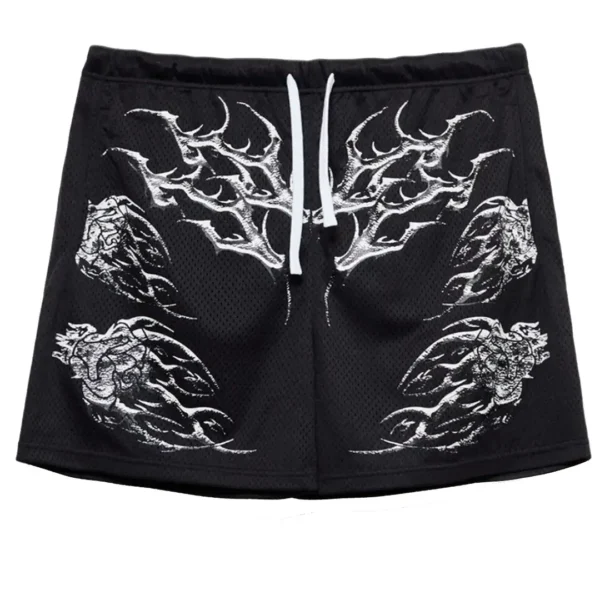 Civil Black Splinter Sig Mesh Shorts Front View