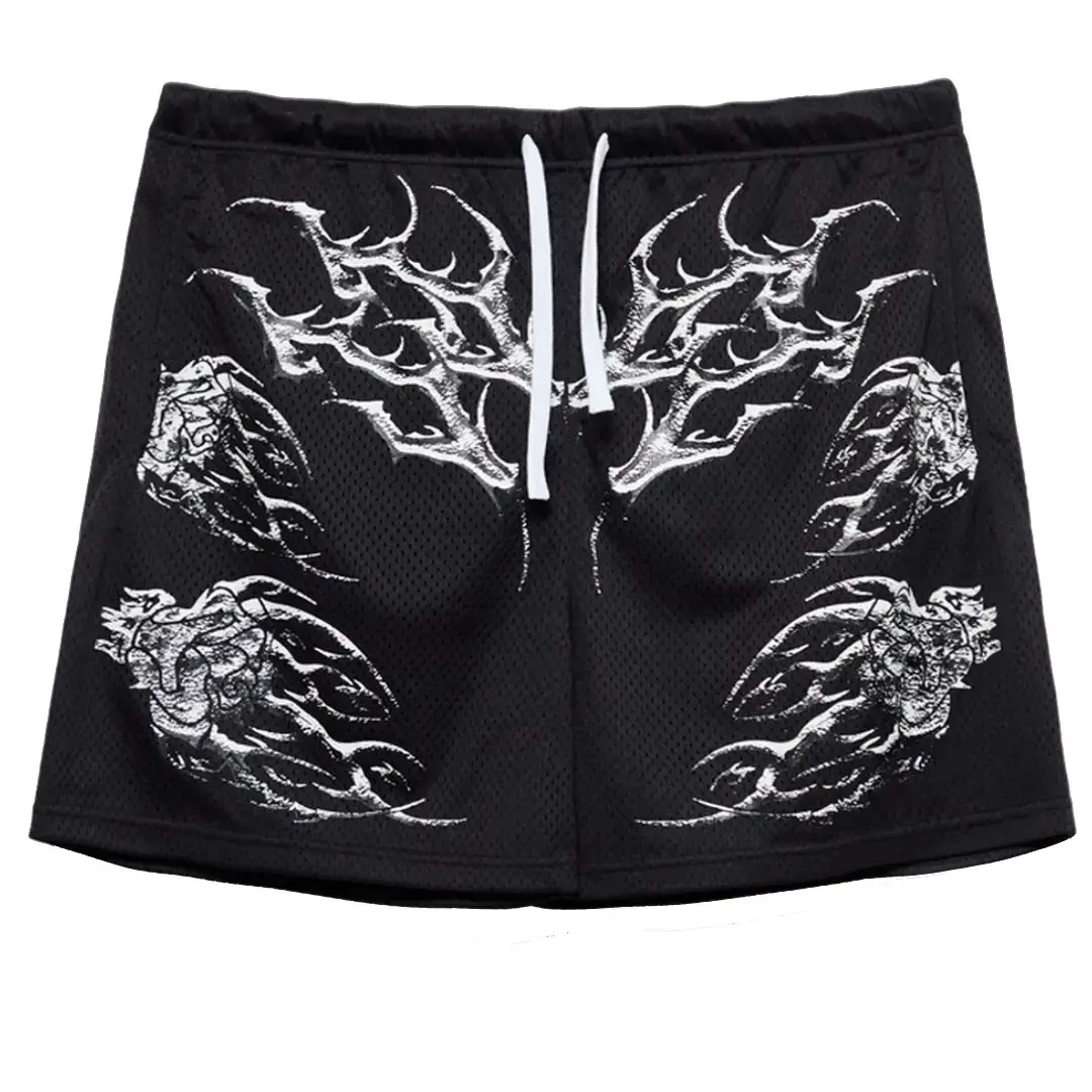 Civil Black Splinter Sig Mesh Shorts Front View