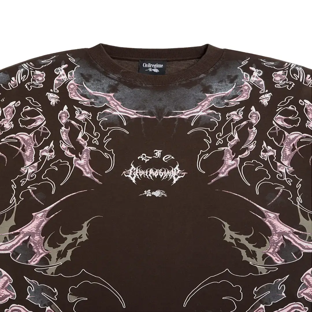 Civil Brown Chaos Protocol Acot T-Shirt Detail View