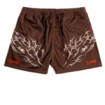 Civil Brown Core Mesh Basketball Shorts Front View