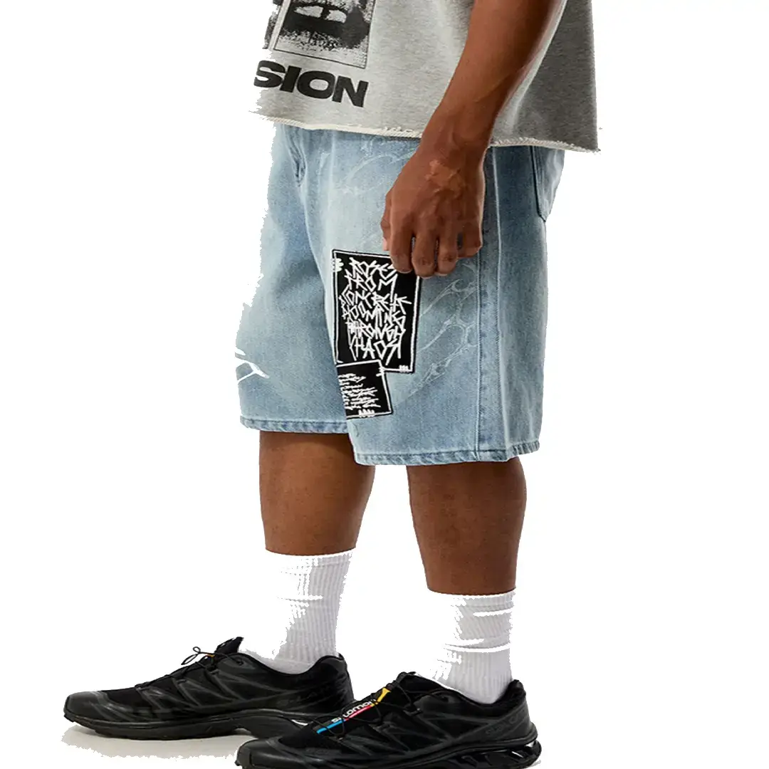 Civil Concrete Archive Baggy Jorts Detail View