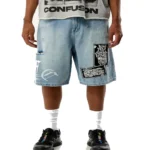 Civil Concrete Archive Baggy Jorts Front View
