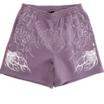 Civil Purple Thorn Of The Stem Sweat Shorts Front View