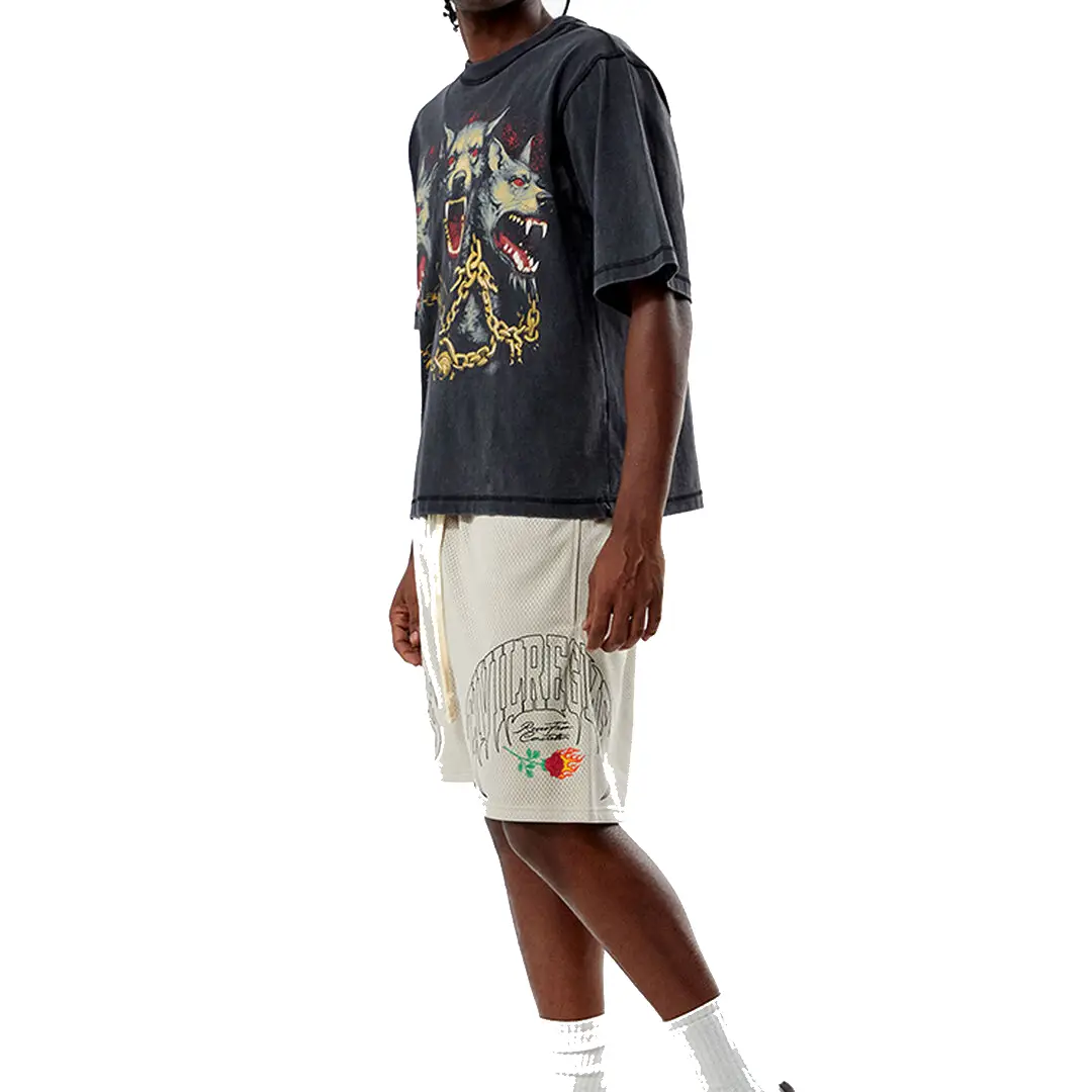 Civil Rose In Claws Mesh Basketball Shorts Front ViewCivil Rose In Claws Mesh Basketball Shorts Detail View