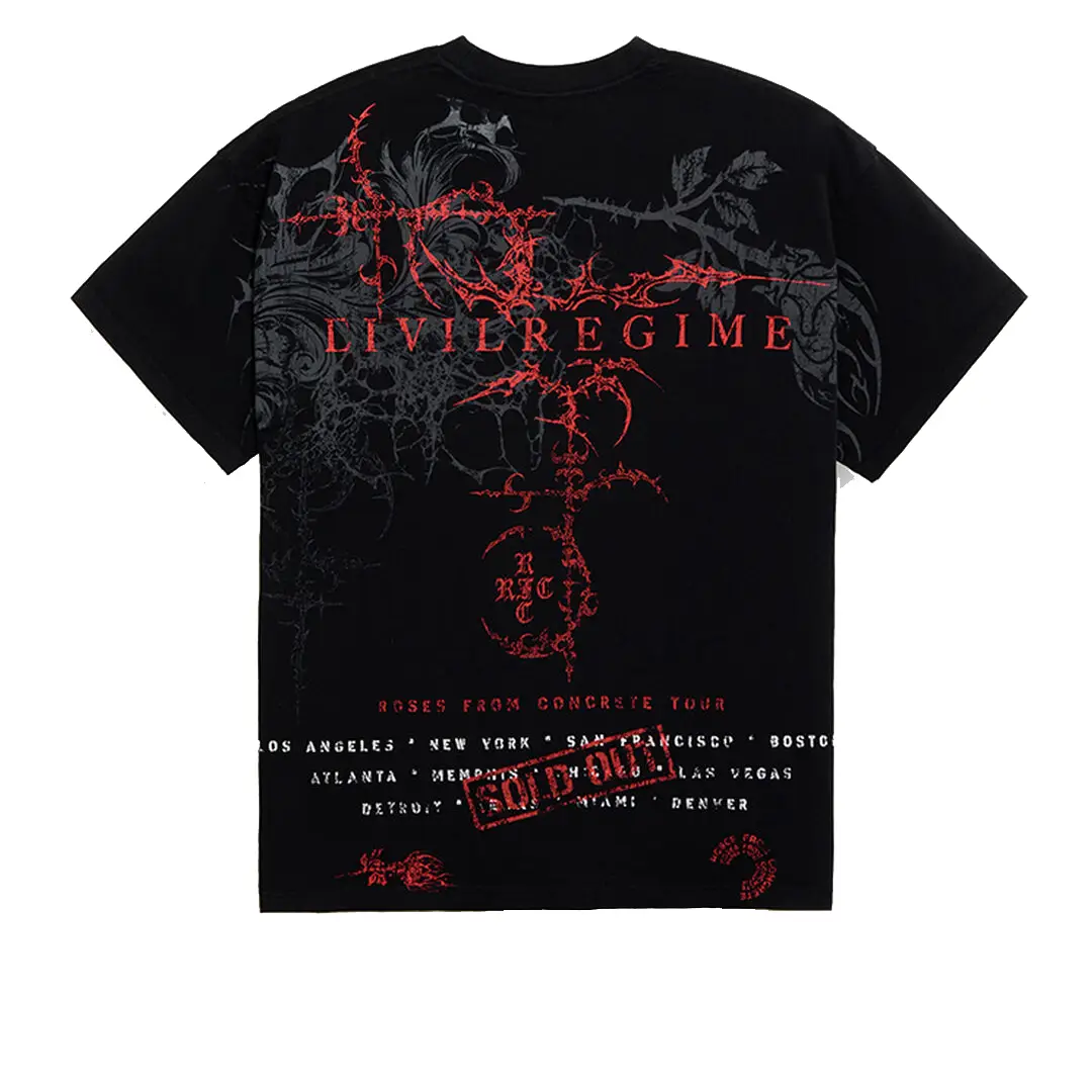 Civil Skull Spike T-Shirt Detail View