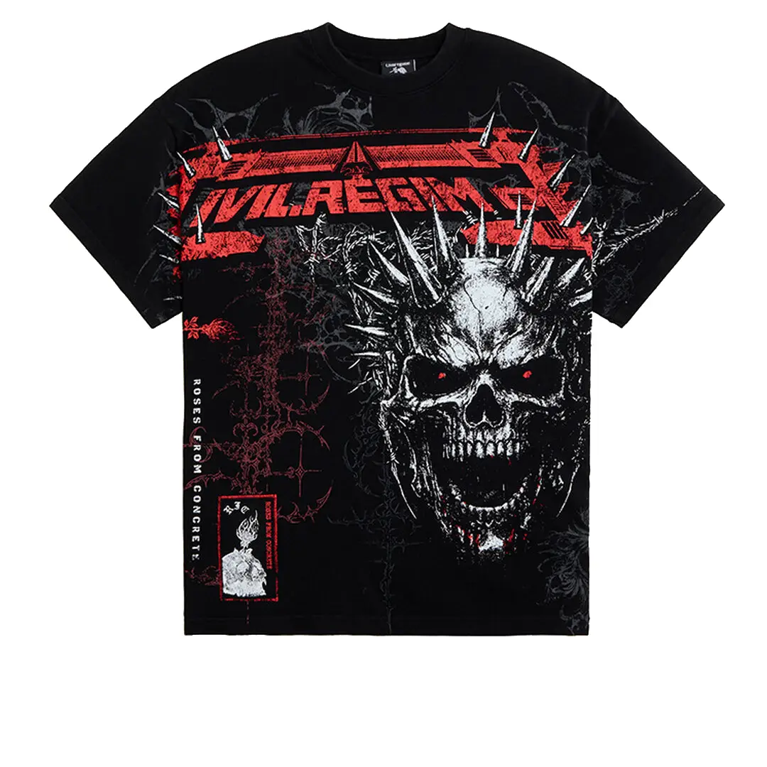 Civil Skull Spike T-Shirt Front View