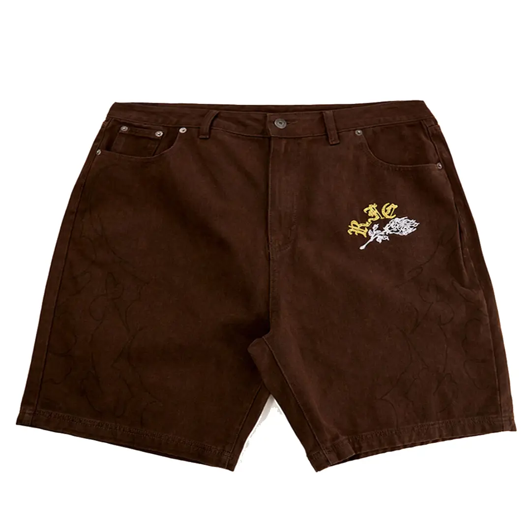 Civil The Rose Dealer Baggy Jean Shorts Front View