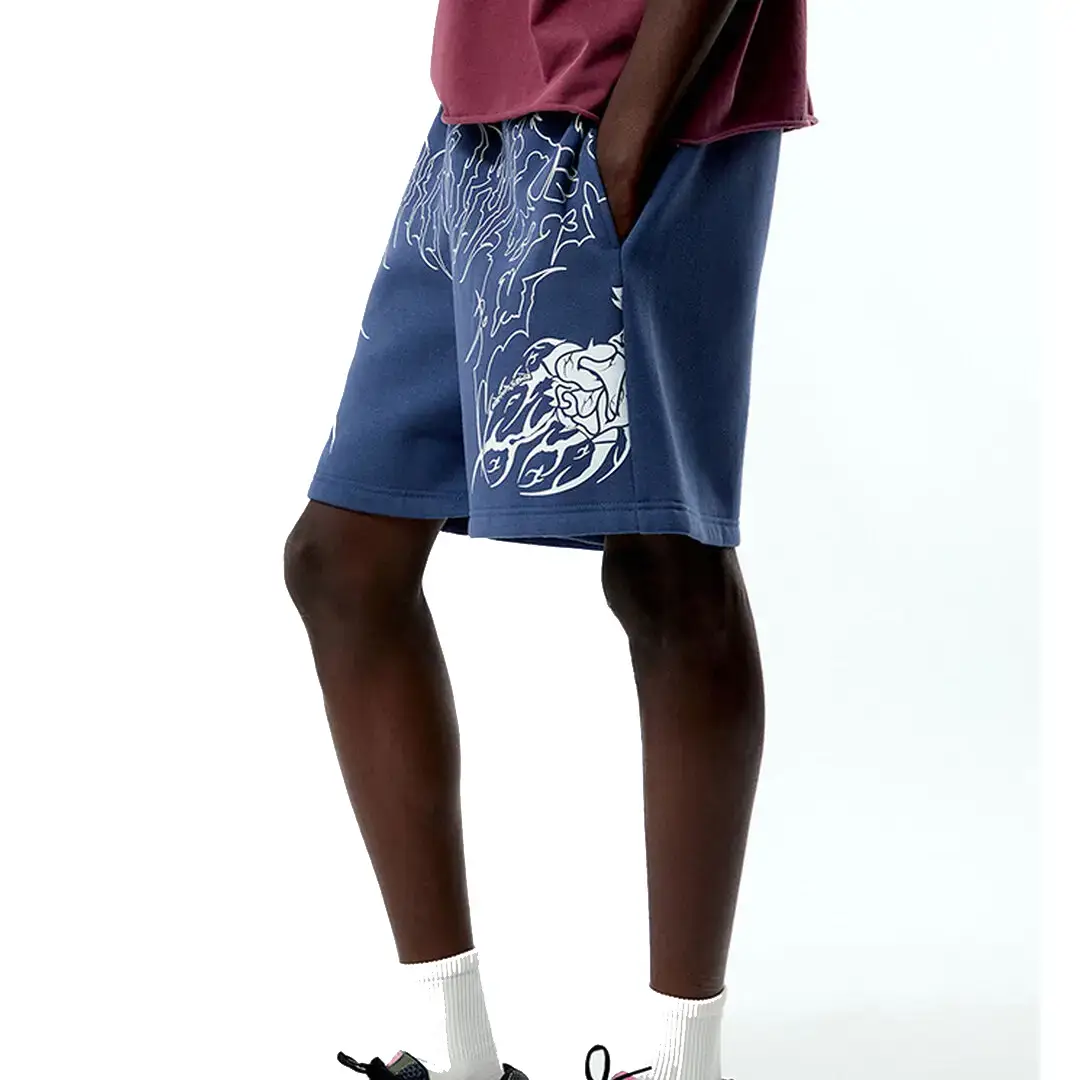 Civil Thorns Of The Stem Fleece Sweat Shorts Detail View