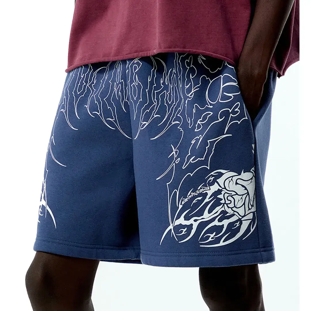 Civil Thorns Of The Stem Fleece Sweat Shorts Front View