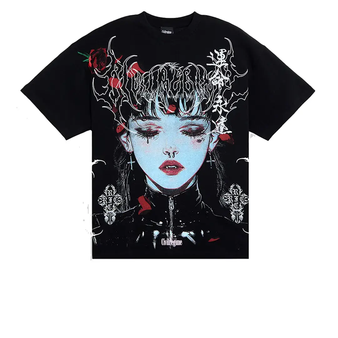 Civil Zen Bloom T-Shirt Detail View