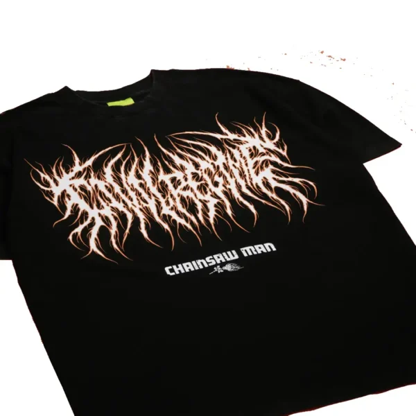 Makimas Rampage American Classic Oversized Tee in Black Detail View