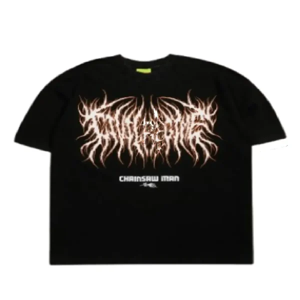 Makimas Rampage American Classic Oversized Tee in Black Front View