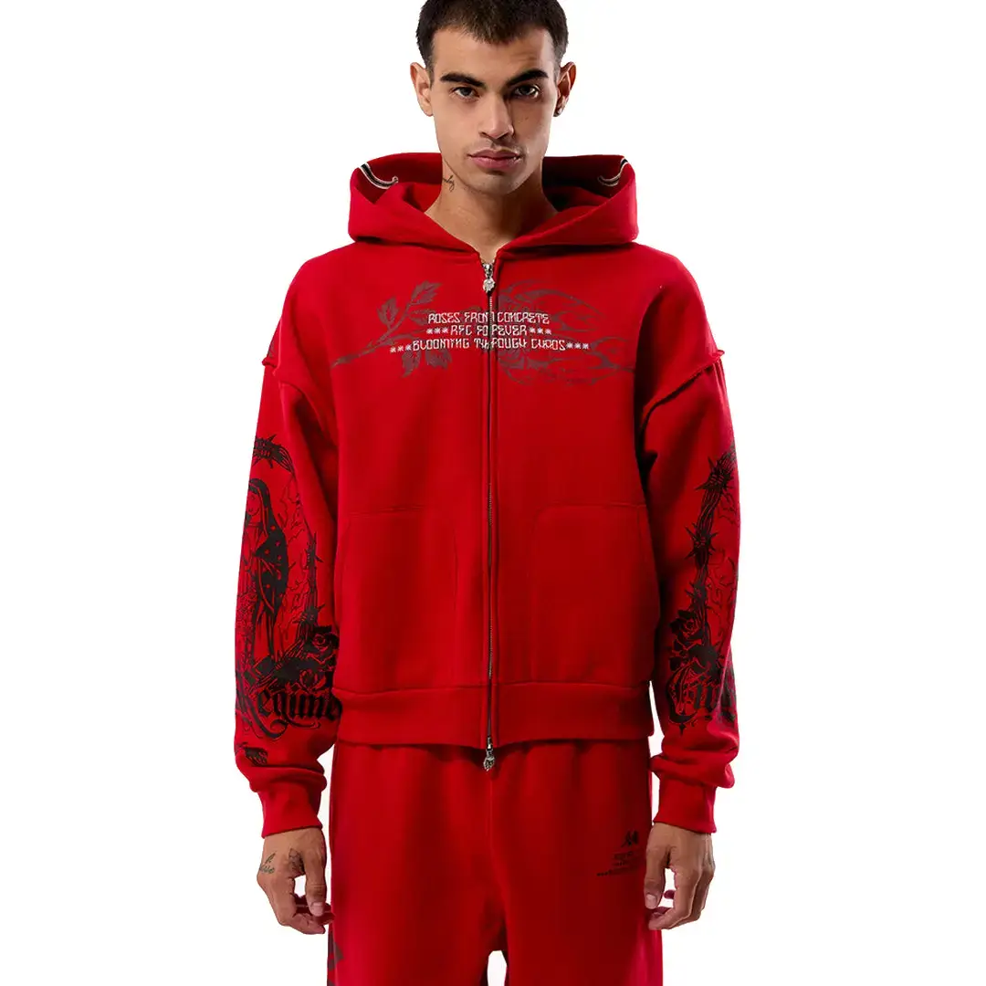 Civil Bloom & Conquer Zip Up Hoodie Front View